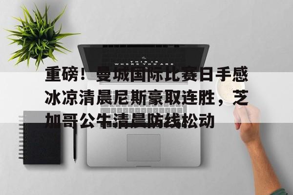 重磅！曼城国际比赛日手感冰凉清晨尼斯豪取连胜，芝加哥公牛清晨防线松动(英超足球实时比赛)
